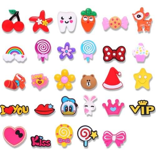 1pc Candy Ice Cream Cakes PVC Shoe Charms,Shoe Buckles Accessories Fit Bands Bracelets Croc JIBZ,Kids Party X-mas Gifts