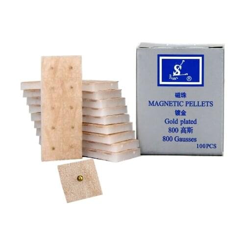100Pcs/box Magnetic therapy Gold Plated Magnetic beads ear Acupoint Therapy Auricular Acupuncture 800 Gaussian Good effect