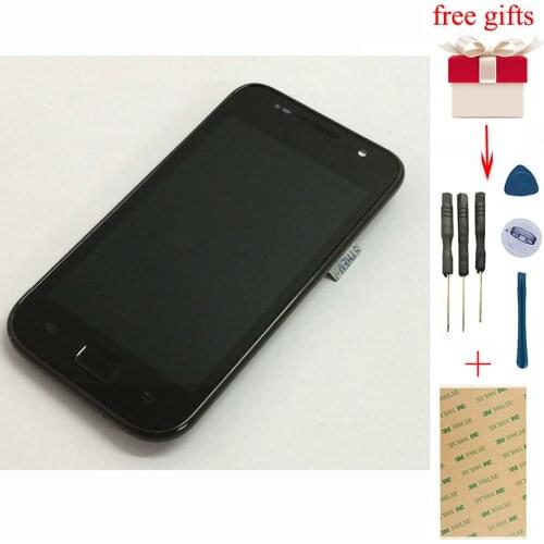 100% Test for Samsung Galaxy GT-i9003 i9003 Touch Screen Digitizer Glass + LCD Display Panel Monitor Assembly with frame bezel