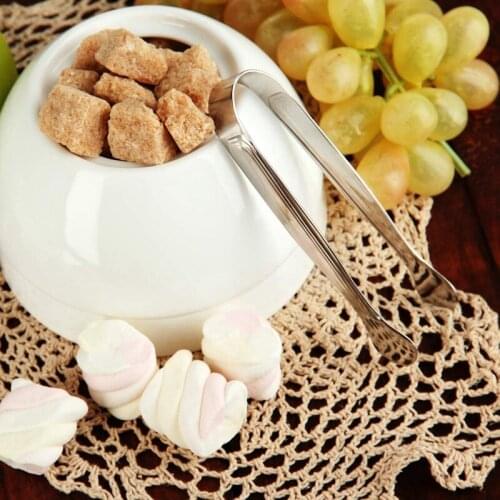 18 Pieces Sugar Tongs Ice Tongs Stainless Steel Mini Serving Tongs Appetizers Tongs Kitchen Tongs Silver 4.3 Inch