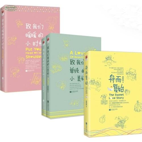 4 books Chinese popular Novel Sweat Lovely Story Put your head on my shoulder A Love So Beautiful Zhao qianqian