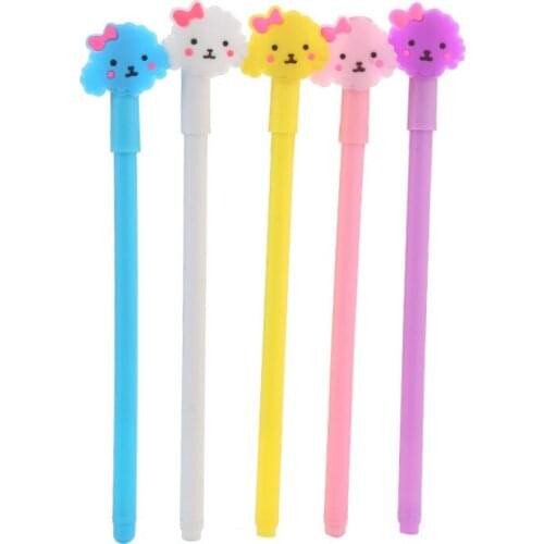 60PCS Creative Colorful Cloud Gel Pens Cute Student Writing Water Pen Office Signature Pen Cartoon Stationery