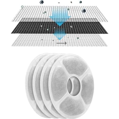 8/12 Pcs Pet Water Fountain Replacement Dispenser Activated Carbon Cotton Healthy Filter for Cat Dog Drinking Bowl Dish