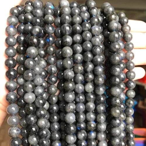 AAA Natural Labradorite Stone Beads Round Loose Beads For Jewelry Making 15"inches 4 6 8 10 mm DIY Bracelets Necklace Wholesale