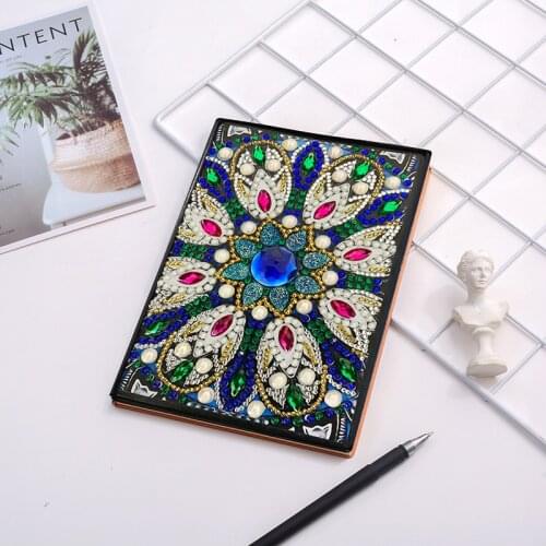 5D Diamond Painting Notebook DIY Special Shaped Diamond Painting Mandala Diamond Embroidery Painting Books Students Notebook