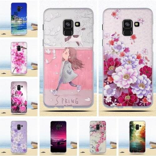 Case For Samsung Galaxy A8 2018 Case Back Phone Cover For Samsung Galaxy A8 2018 A530F Painted Silicone Case For Galaxy A8 Cover