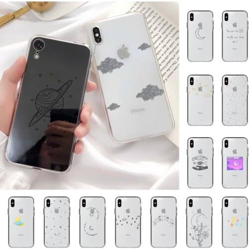 YNDFCNB Star Moon Phone Case for iPhone 11 12 pro XS MAX 8 7 6 6S Plus X 5S SE 2020 XR case