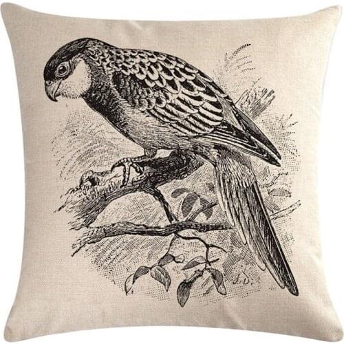 Black White Bird Style Cushion Cover 45X45cm Home Decorative Pillows Cover Throw Home Decor Cushion Cover 45*45cm