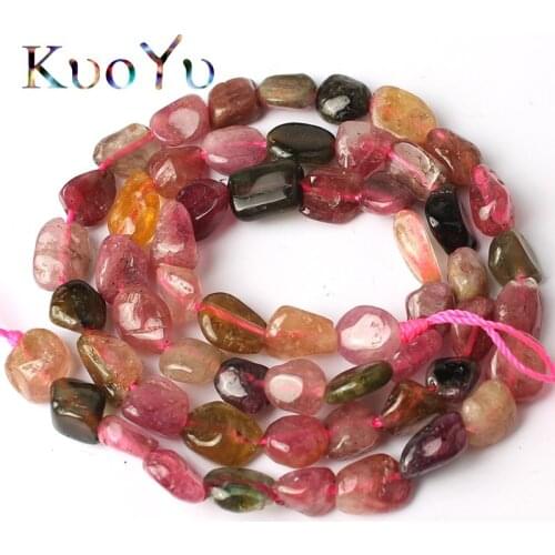 5-8mm Natural Irregular Colorful Tourmaline Beads Loose Stone Beads For Jewelry Making DIY Bracelets Necklace 15" inches