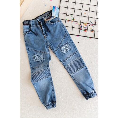 The Denim Fabric Boys Cargo Jeans Pants Childrens Pants