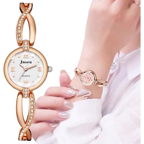 Geometric Surface Fashion Women Quartz Watch Simple Rose gold Stainless Steel Female Clock Small Ladies Bracelet Wristwatches
