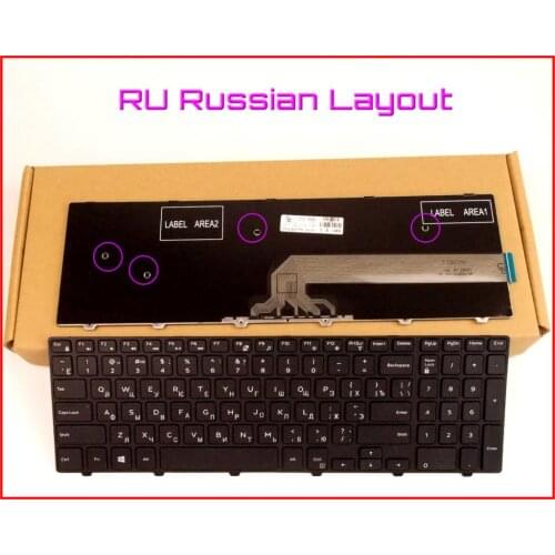 New Keyboard RU Russian Version for Dell Inspiron 15-3000 15-5542 5545 i5545 17 3542 Laptop Black With frame Non-Backlit