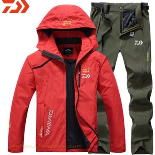 Daiwa for fishing suit men Spring Autumn thin fishing clothing Hooded sports Hiking fishing jacket outdoor clothes fishing wear