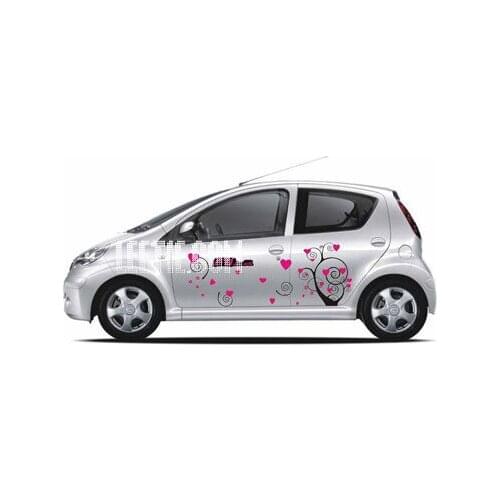 Colorful Cute Heart & Tree Cute Girls / Lady Sticker For Toyota Yaris Z2CA672