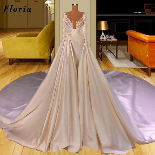 Lace V Neck Wedding Dresses For Women Beach 2021 Plus Size White Bridal Gowns Backless Chapel Garden Bride Dress Robe De Mariee