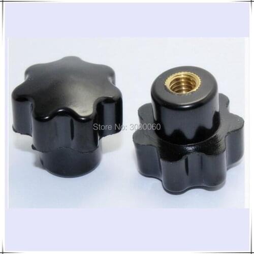 M8 Female Clamping Handle Nuts Seven Star Knob Thumb Nut 30pcs/bag