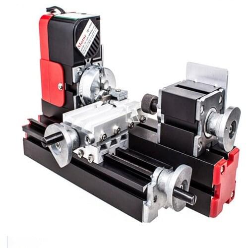 Six-in-one multifunctional woodworking machine tool microcomputer lathe, metal teaching processing machine tool