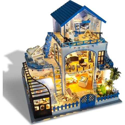 New Diy Miniature Dollhouse Wooden Miniature Handmade Doll Houses Furniture Model Kits Box Handmade Toys For Children Girl Gifts