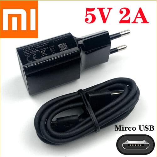 Original Xiaomi Redmi 7 Charger 5V/2A EU power charge adapter micro usb cable for redmi 7a note 3 4 5 plus 6 4X 5a 4a Mi a2 lite