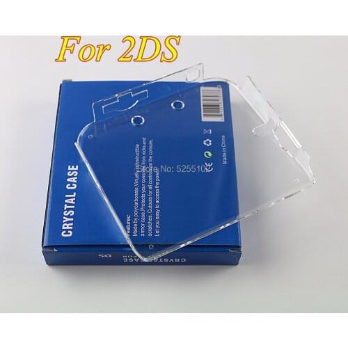 For 2DS Transparent Plastic Crystal Gamepad Case Clear Skin Cover Protective Shell For Nintendo 2DS Film