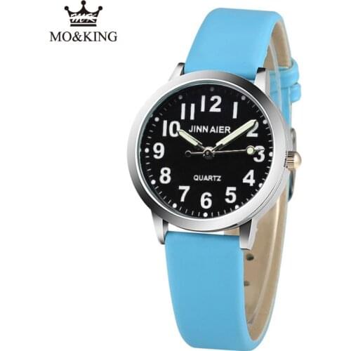 Luxury Brand Number Relogio Mk Saati Kids Watch Cute Cartoon Leather Luminous Quartz Kid Clock Boys Girls Students Watch Relogio