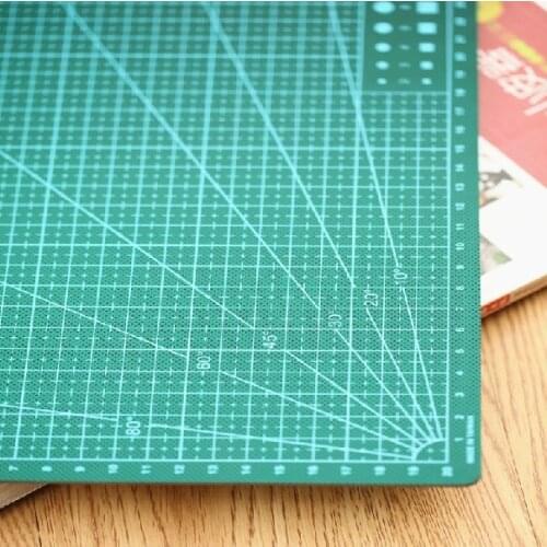A2/A3/A4 GREEN Self Healing Cutting Mat 3mm Non Slip Printed Grid Line Knife Board double side model making free shipping
