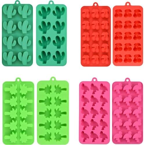 Maple Cactus Cherry Flamingo Silicone Mold Cake Baking Tools DIY Ice Tray Chocolate Mould Pastry Bread Cake Tools