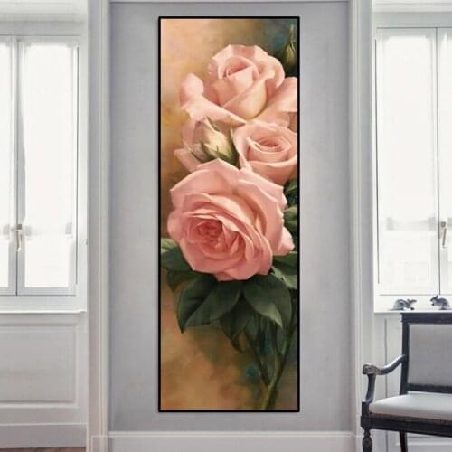 Modern large size flower 5d diy diamond painting cross stitch full drill mosaic picture rose diamond embroidery decor EE1759