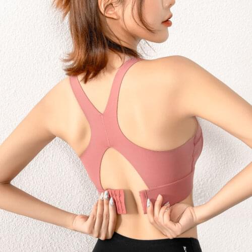 Sports Underwear Women Workout Tops Shockproof Gathered High Strength Bras Running Fitness Outside Wear Seamless Yoga Vest J28