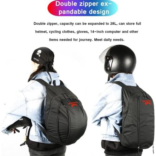 Motorcycle Travel Luggage Bags 20-28L Expandable Backpack Helmet Large Capacity Waterproof Laptop Motorcycle Bag For casco moto