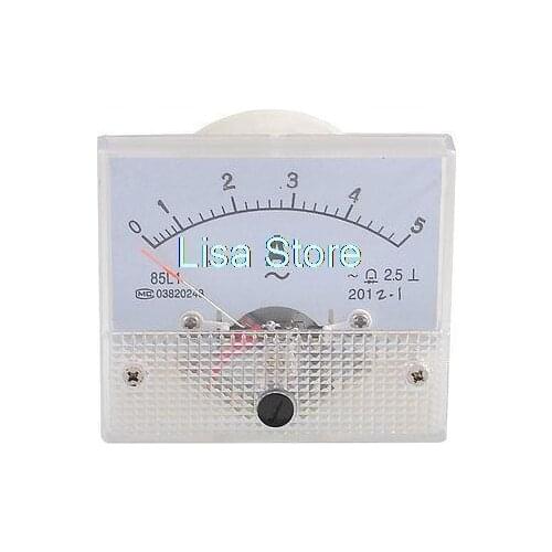 Screw Mounted Current Measure AC Amperemeter Panel Meter Gauge 0-5A