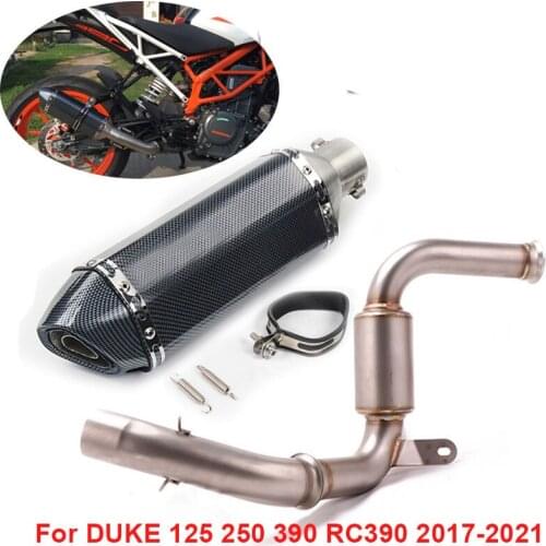 Motorcycle Exhaust System Muffler Escape Silencer Tip Connector Link Pipe for KTM DUKE 125 250 390 RC390 2017-2020