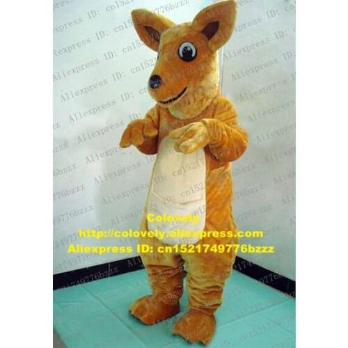 Yellow Kangaroo Roo Mascot Costume Adult Cartoon Character Outfit Suit Fandango Dancing Party Supermarket zz7297