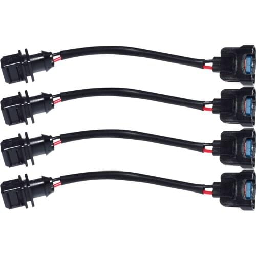 WOLFIGO 1 PC/4 PCS New Fuel Injector Conversion Jumper Harness Adapter Clip Over Plug For OBD1 OBD2