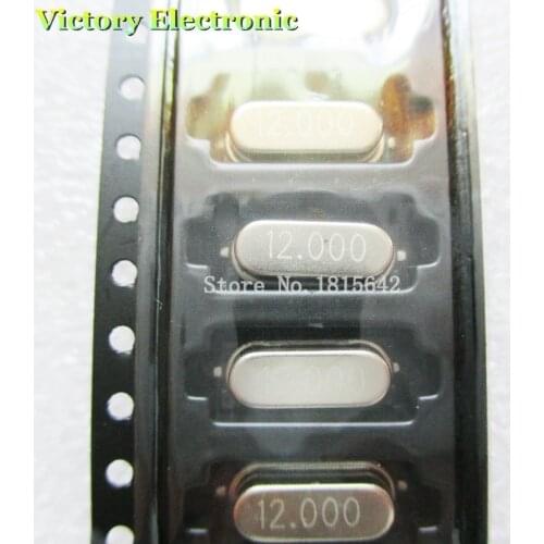10PCS/Lot SMD Crystal Oscillator Crystal Resonator 12MHz 12M 12.000MHz 12.000M 49S HC-49S smd Passive Crystal