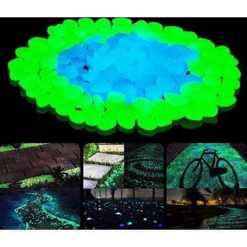 25/50pcs Glowing Pebbles In The Dark Garden Glowing Stones Fish Tank Decoration Pebble Garden Decoration Holiday Decoration New