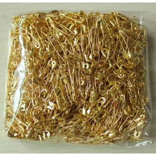 3000pcs 1.8cm/18mm Colored Small Gold Hijab Stainless Steel Safety Pins Pins Needles Free Shipping