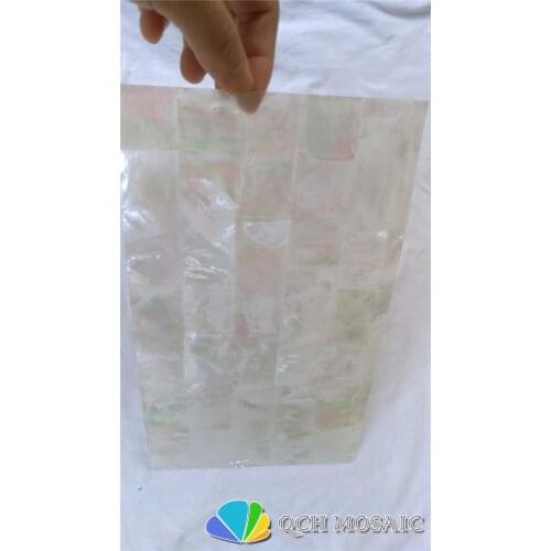 AAA grade white mother of pearl laminate sheet for musical instrument and wood inlay qch119 10pcs/lot brick pattern