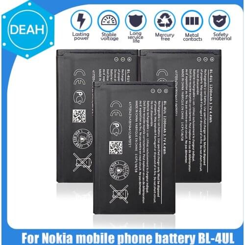 1200mAh BL-4UL BL4UL Replacement Phone Battery For Nokia Lumia 225 230 330 220 RM-1172 RM-1011 RM-1012 RM-1126 TA-1030 230DS