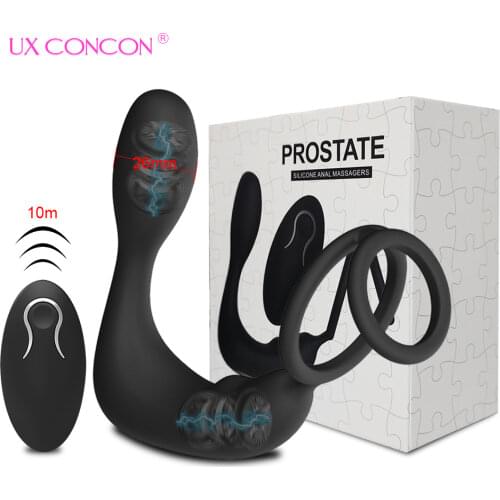 10 Stimulation Vibrating Prostate Massager Men Anal Plug Waterproof Patterns Powerful Motors Butt Silicone Sex Toys for Adults