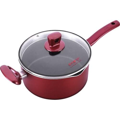 Non Stick Soup Stock Pots Hotpot Cooking Breakfast Aluminum Soup Stock Pots Induction Cooker Ollas De Cocina Kitchenware DG50TG
