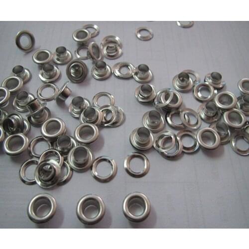 Free shipping inner size 10mm brass corn nickel-free white garment eyelet silver color clavus for apparel 1000set
