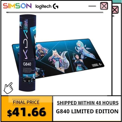 Logitech G840 Limited Edition Large Mouse Pad Gaming Mat Collaboration K/DA Carpet Desk Mat PC Game Mouse Pad