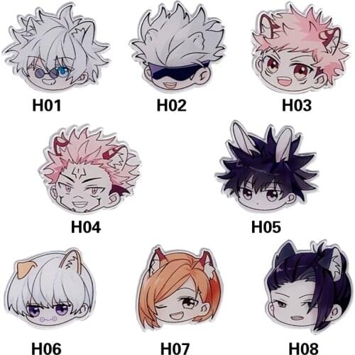 Anime Jujutsu Kaisen Brooch Cosplay Prop Accessories Yuji Itadori Fushiguro Megumi Satoru Badge Pin