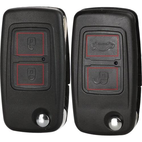 Jingyuqin 10ps For Chery A5 Fulwin Tiggo E5 A1 Cowin Car Key Case 2 Buttons Remote Key Shell Cover Fob Blank