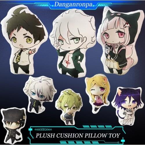 Danganronpa Trigger Happy Havoc Anime Manga Game Peripherals Sofa Cushion Pillow Cartoon Printing Kawaii Stuffed Plush Doll Toys