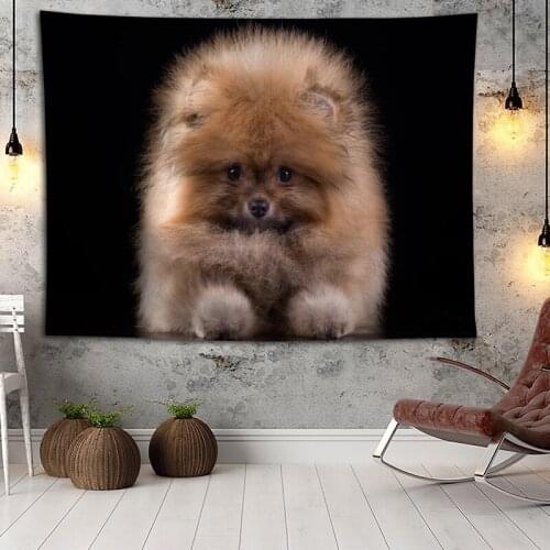 Hot Sale Custom High Quality Pomeranian Wall Hanging HD Landscape 3D Printing Digital Printing Home Decoration Tapestry