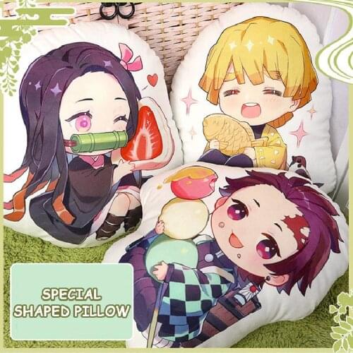 Devils Blade Anime Manga Special Shaped Pillow Cushion Demon Slayer Kimetsu No Yaiba Tanjirou Nezuko Zenitsu Stuffed Plush Toys