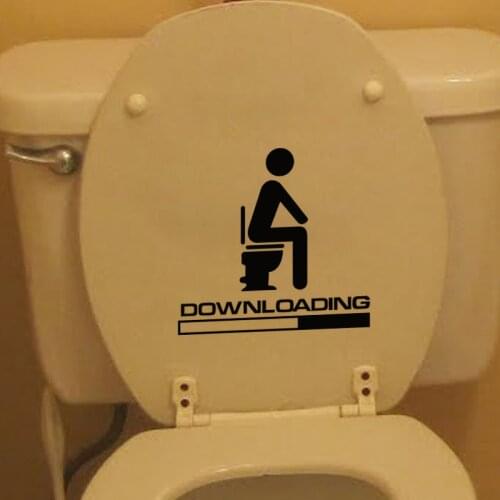 Creative DIY Wall Decals Restrooms Bathroom Wall stickers Home Decor Toilet Decal DIY Art Murals JG2460