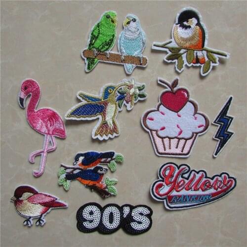 Fashion 13 kind high quality mixture cartoon patter hot melt adhesive applique embroidery patches stripes DIY clothing accessory